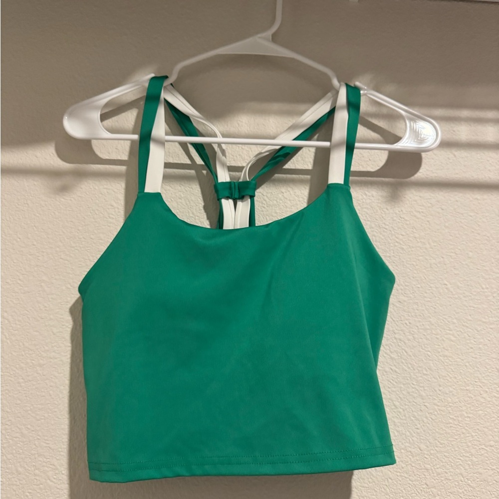 Stretch The Rules Green Strappy Top